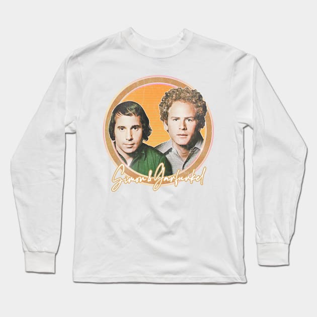 Simon & Garfunkel / Retro Style Fan Design Long Sleeve T-Shirt by DankFutura